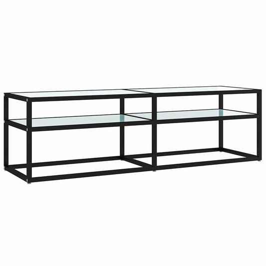 TV Cabinet White Marble 140x40x40,5 cm Tempered Glass