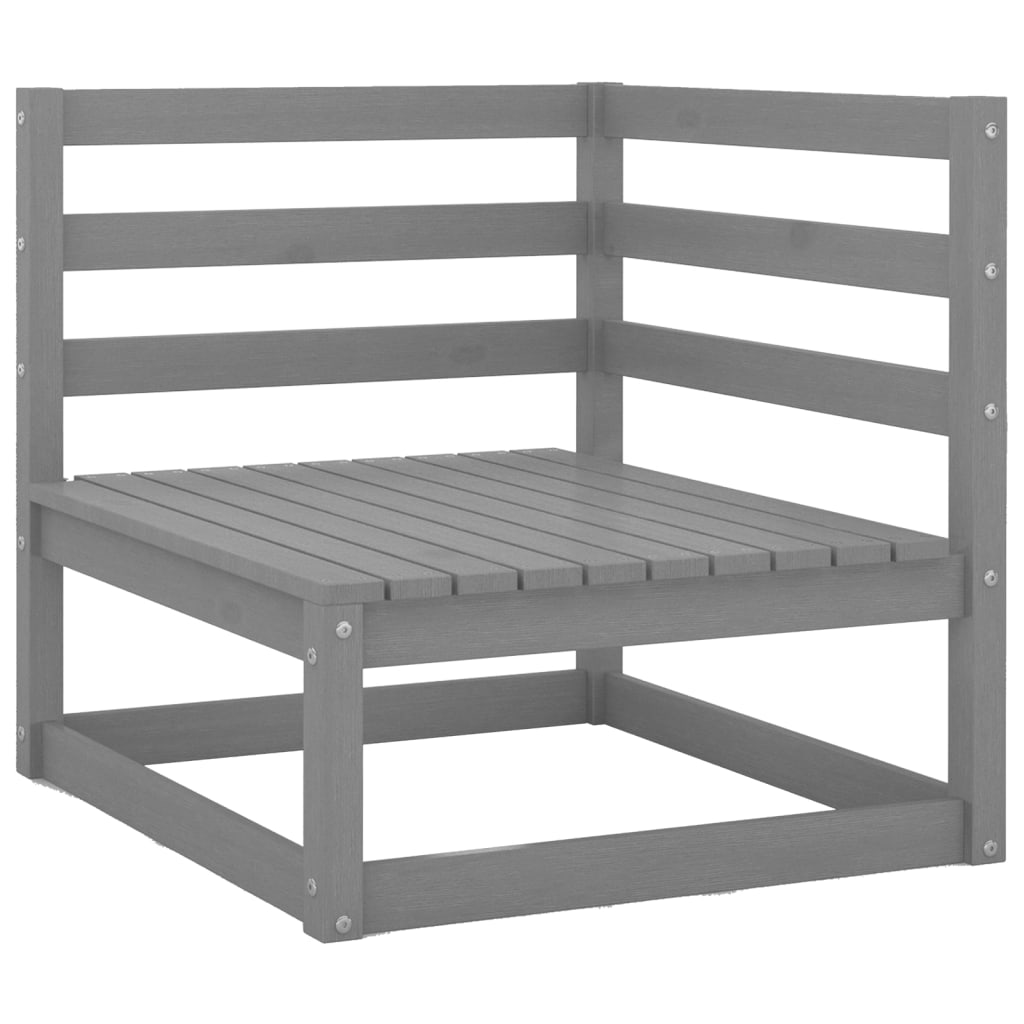 Garden Sofa | Grey | Solid pinewood | 70 x 70 x 67 cm | Modular