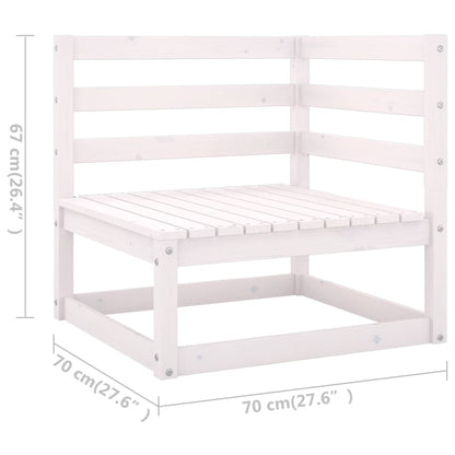 Garden Lounge Set | White | Solid pinewood | Large | Modular