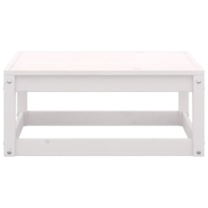 6 Piece Garden Lounge Set White Solid Wood Pine