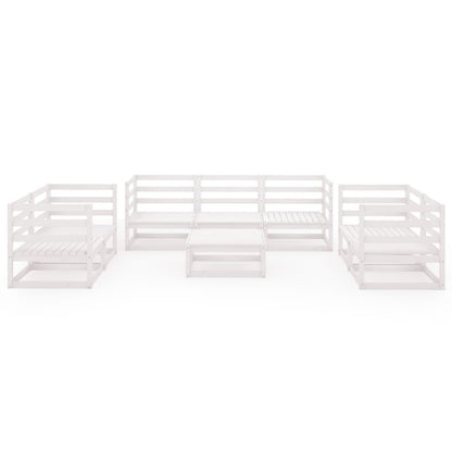 Garden Lounge Set | White | Solid pinewood | Medium | Modular