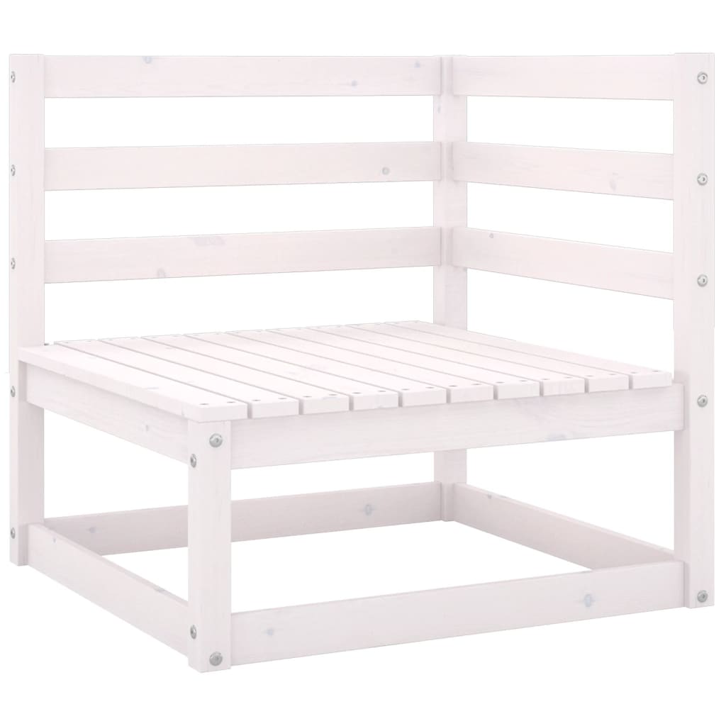 Garden Lounge Set | White | Solid pinewood | Medium | Modular