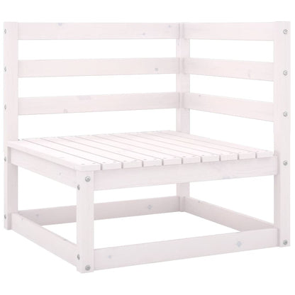 Garden Lounge Set | White | Solid pinewood | Medium | Modular