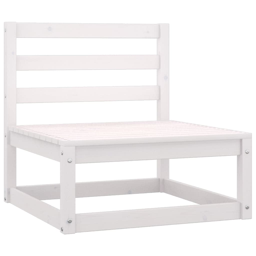Garden Lounge Set | White | Solid pinewood | Medium | Modular