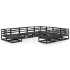 11 Piece Garden Lounge Set Solid Pinewood