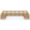 10 Piece Garden Lounge Set Solid Pinewood