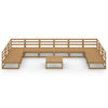 11 Piece Garden Lounge Set Solid Pinewood