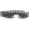 11 Piece Garden Lounge Set Solid Pinewood