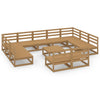 12 Piece Garden Lounge Set Solid Pinewood