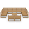12 Piece Garden Lounge Set Solid Pinewood