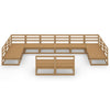 12 Piece Garden Lounge Set Solid Pinewood