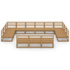 13 Piece Garden Lounge Set Solid Pinewood