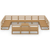 14 Piece Garden Lounge Set Solid Pinewood