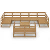 10 Piece Garden Lounge Set Solid Pinewood