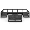 12 Piece Garden Lounge Set Solid Pinewood