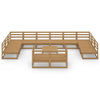 13 Piece Garden Lounge Set Solid Pinewood
