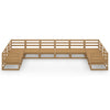 10 Piece Garden Lounge Set Solid Pinewood