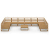 11 Piece Garden Lounge Set Solid Pinewood