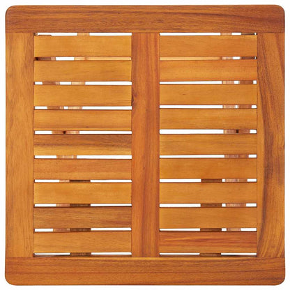 Sun Loungers 2 pcs with Table and Cushions Solid Acacia Wood
