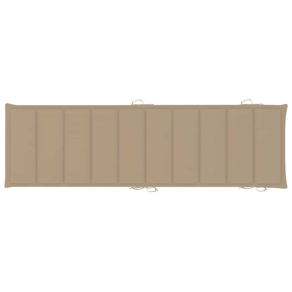 Sun Loungers 2 pcs with Cushions Solid Acacia Wood