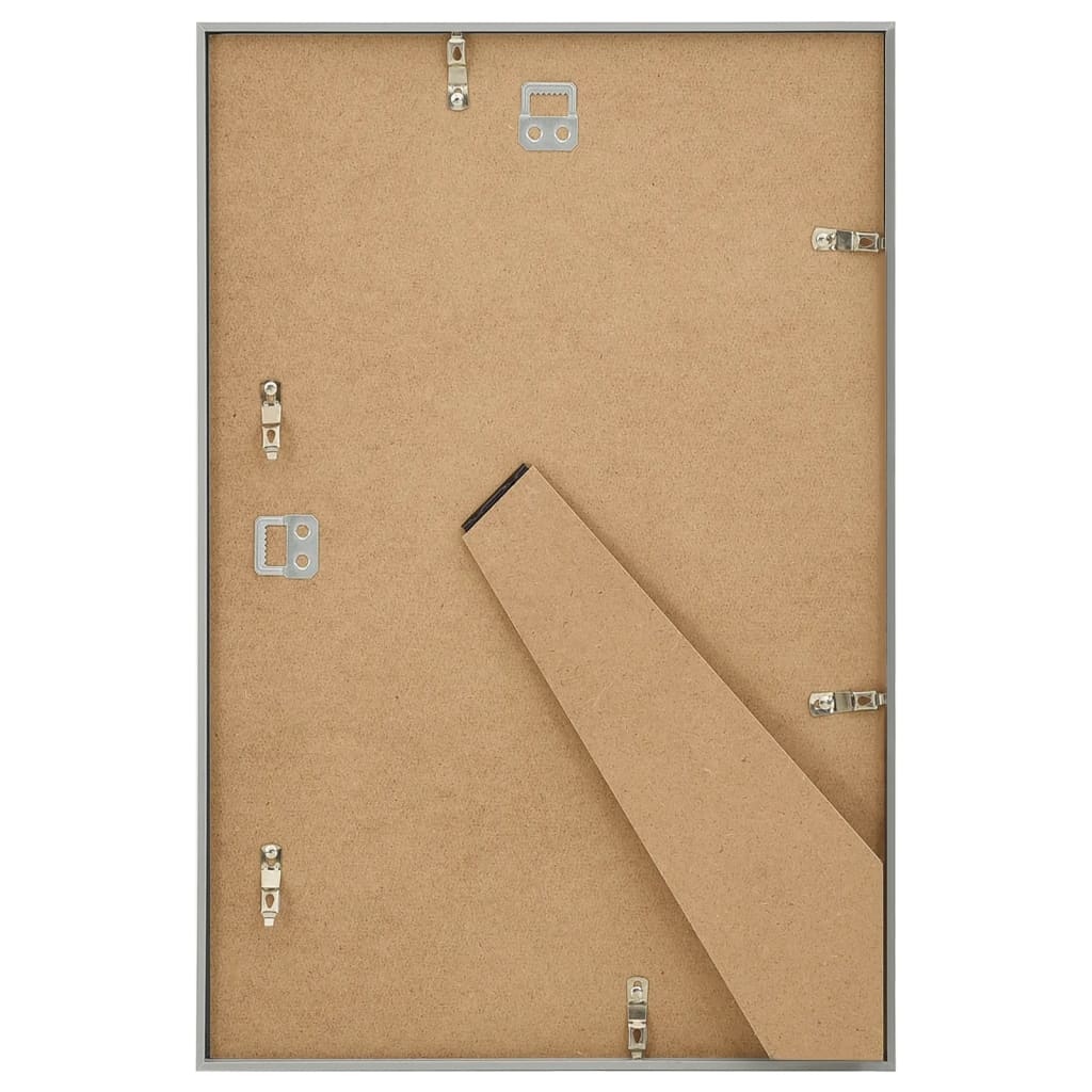 Photo Frames Collage 5 pcs for Wall or Table Silver 70x90cm MDF