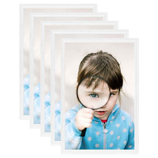 Photo Frame | Set of 5 | White | MDF | 21 x 29.7 cm | Modern