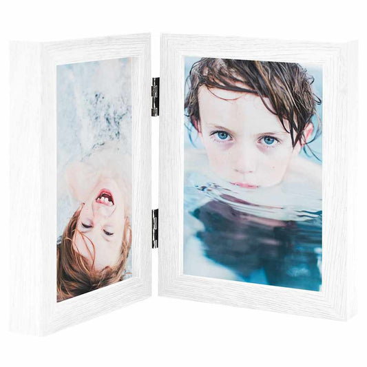 Bifold Photo Frame | White | MDF, PS (polystyrene)
