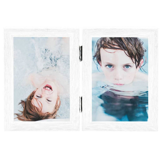 Bifold Photo Frame | White | MDF, PS (polystyrene)