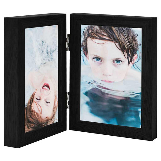 Bifold Photo Frame | Black | MDF | Foldable | Bifold Photo Frame