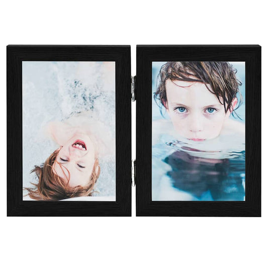 Bifold Photo Frame | Black | MDF | Foldable | Bifold Photo Frame