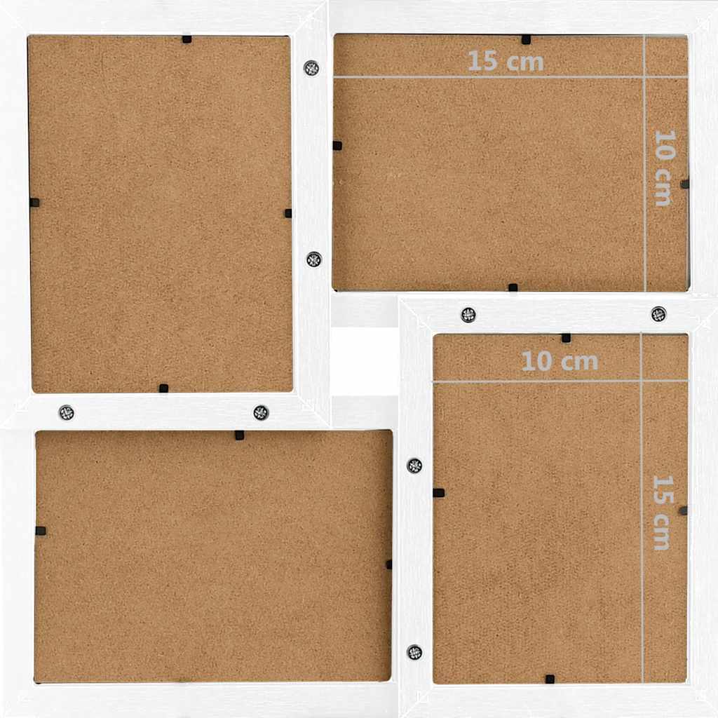 Collage Photo Frame for 24x(10x15 cm) Picture White MDF