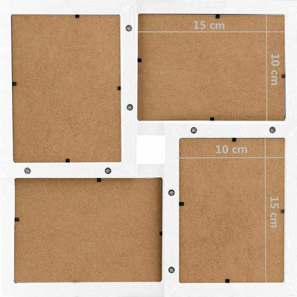 Collage Photo Frame for 24x(10x15 cm) Picture White MDF