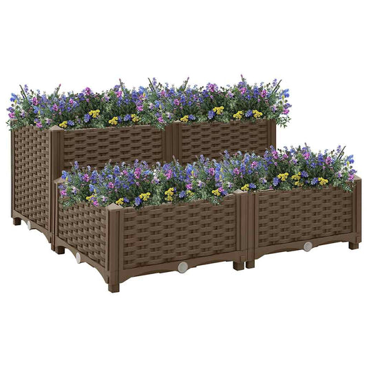 316523 vidaXL Raised Bed 80x80x38 cm Polypropylene