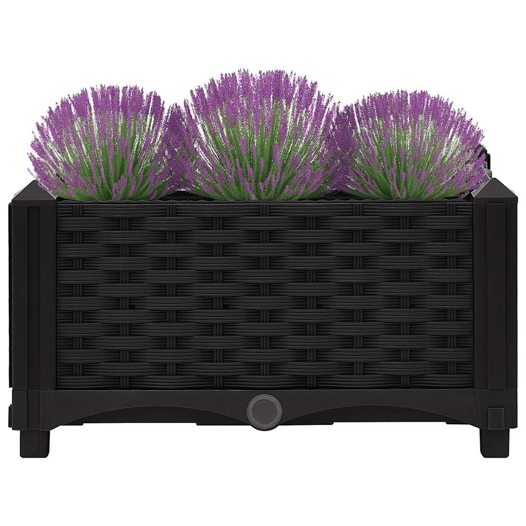 Raised Bed | Black | Polypropylene | Medium | Decorative Inlays