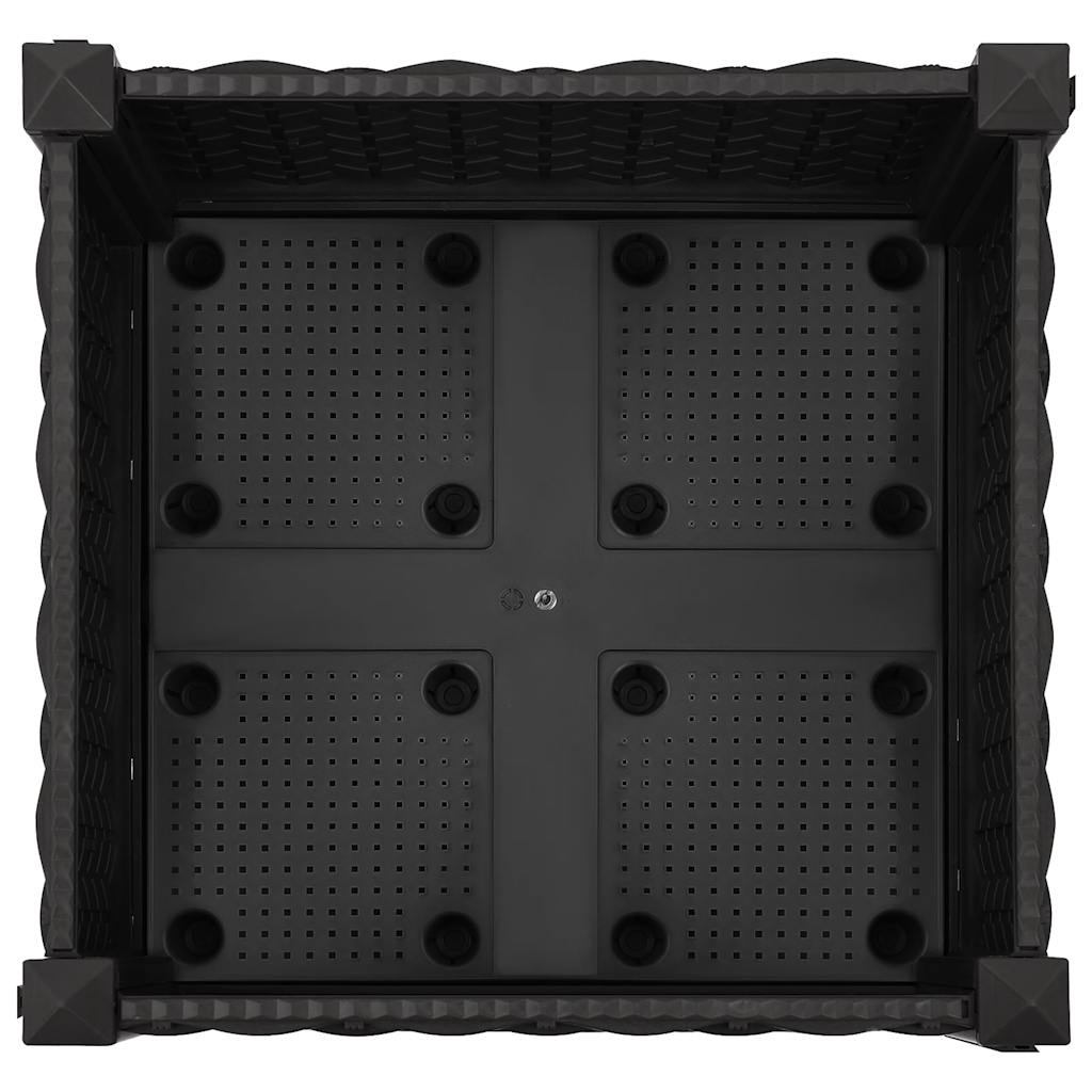 Raised Bed | Black | Polypropylene | Medium | Decorative Inlays