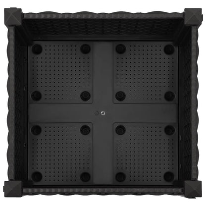Raised Bed | Black | Polypropylene | Medium | Decorative Inlays