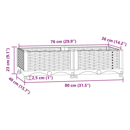 Raised Bed 80x40x23 cm Polypropylene