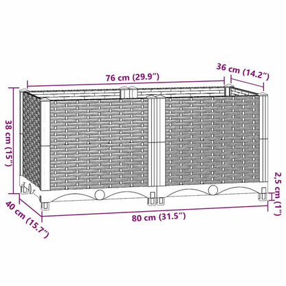 Raised Bed Black Polypropylene Medium Durable Raised Bed
