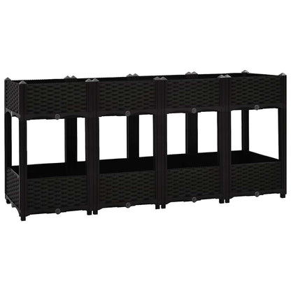 Raised Bed Black Polypropylene 63.0 x 15.7 x 28.0 in Raised Bed