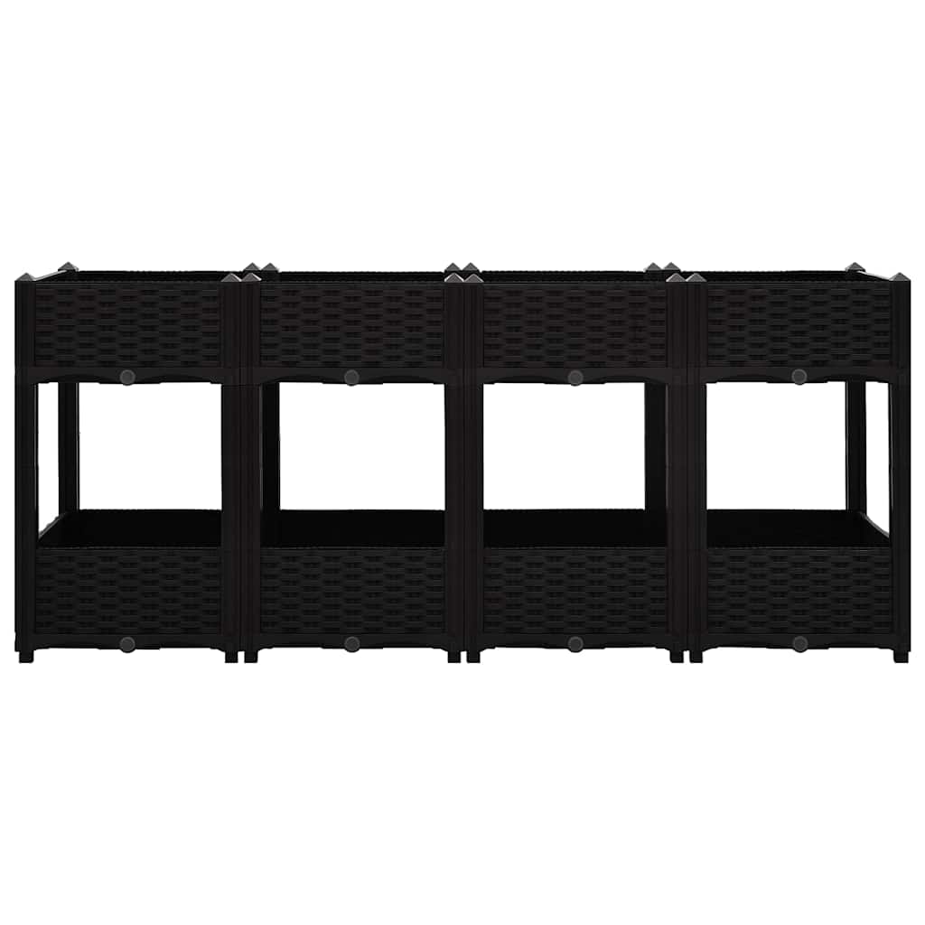 Raised Bed Black Polypropylene 63.0 x 15.7 x 28.0 in Raised Bed