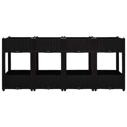 Raised Bed Black Polypropylene 63.0 x 15.7 x 28.0 in Raised Bed
