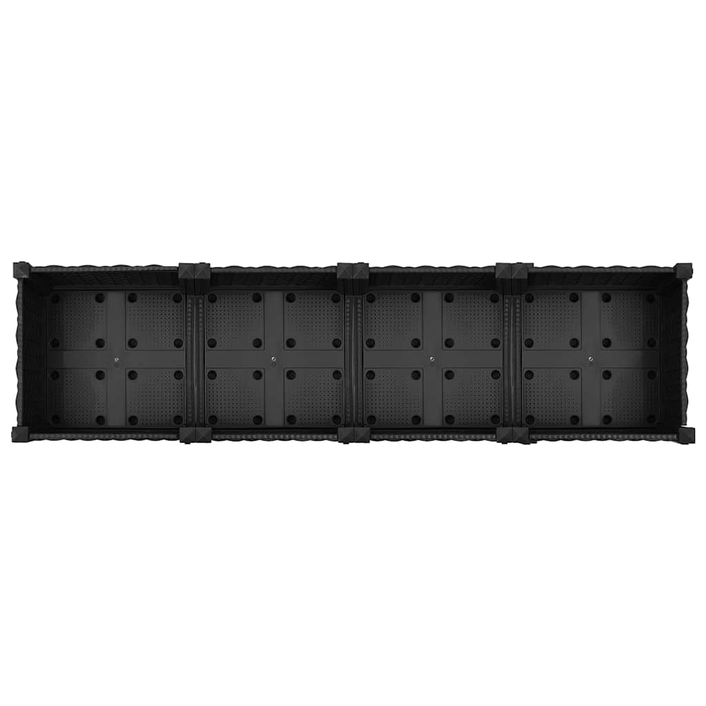 Raised Bed Black Polypropylene 63.0 x 15.7 x 28.0 in Raised Bed