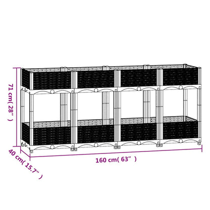 Raised Bed Black Polypropylene 63.0 x 15.7 x 28.0 in Raised Bed