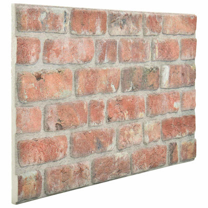 Wall Panels 10 pcs Red 100 x 50 cm EPS Foam