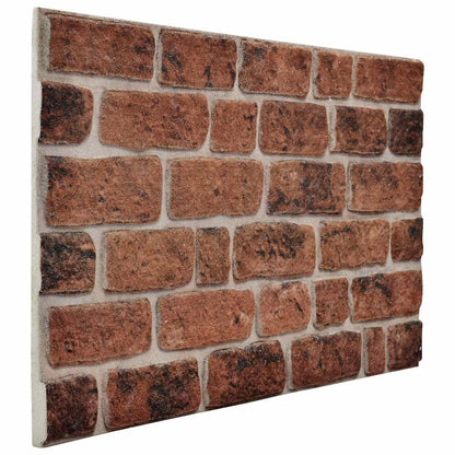 Wall Panels 10 pcs Brown Brick 100 x 50 cm EPS Foam