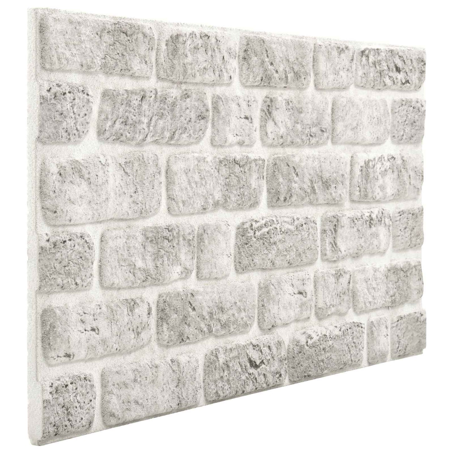 Wall Panels 10 pcs Light Grey 100 x 50 cm EPS Foam
