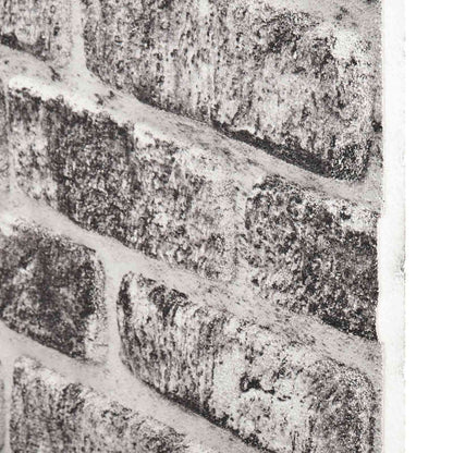 Wall Panels 10 pcs Dark Grey and White 100 x 50 cm EPS Foam