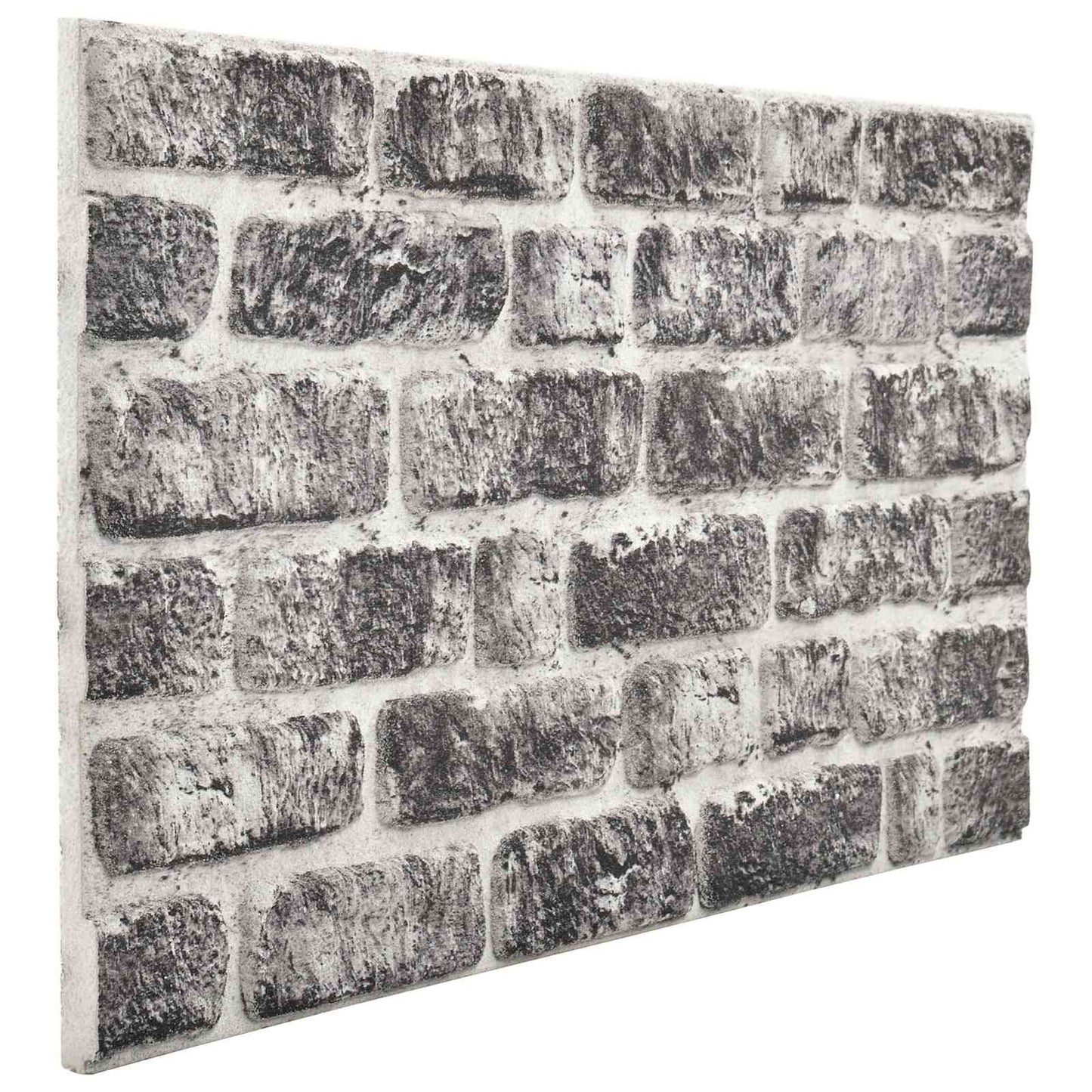 Wall Panels 10 pcs Dark Grey and White 100 x 50 cm EPS Foam