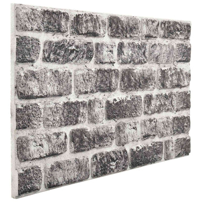 Wall Panels 10 pcs Dark Grey and White 100 x 50 cm EPS Foam
