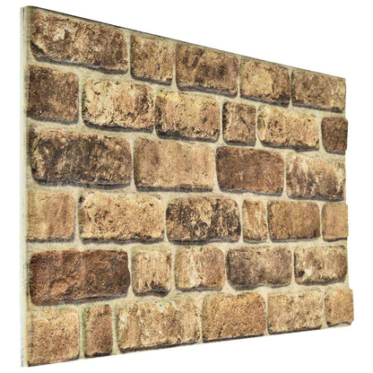 Wall Panels 10 pcs Dark Sand 100 x 50 cm EPS Foam